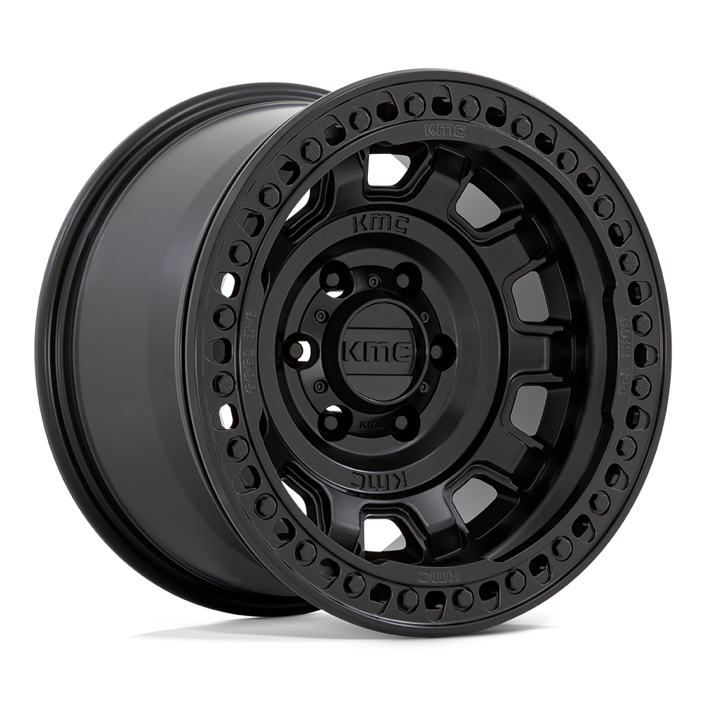 KMC KM236 TANK BEADLOCK SATIN BLACK Wheel 17x9 5X127mm -15 71.5mm