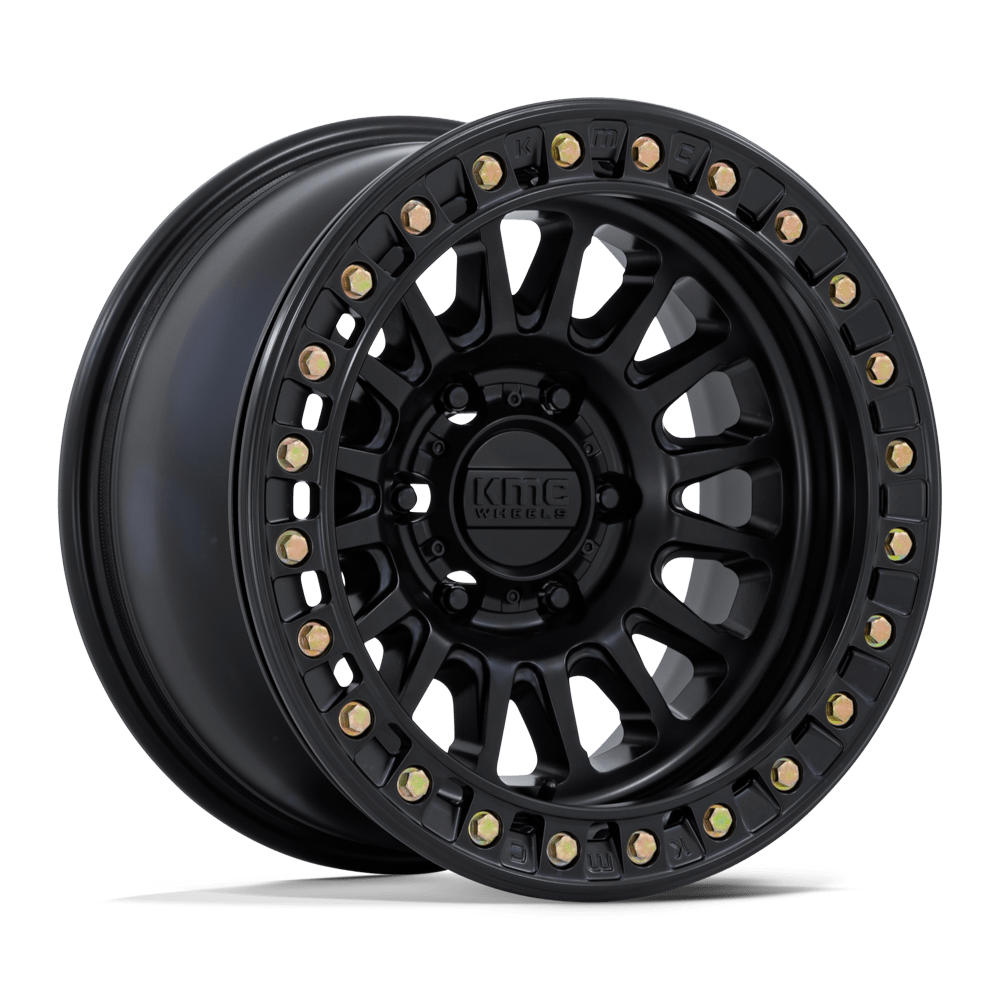 KMC KM239 IMPACT BEADLOCK MATTE BLACK Wheel 17x9 6X139.7mm +25 108mm