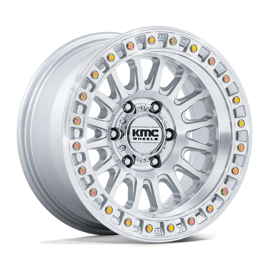 KMC KM552 IMS GLOSS SILVER W/ MACHINED FACE Wheel 17x8.5 6X135mm -10 87.1mm