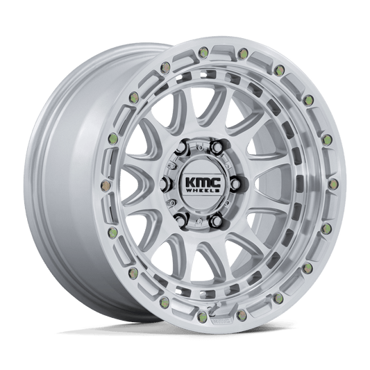 KMC KM556 CRUX GLOSS SILVER W/ MACHINED FACE Wheel 17x8.5 5X127mm +0 71.5mm