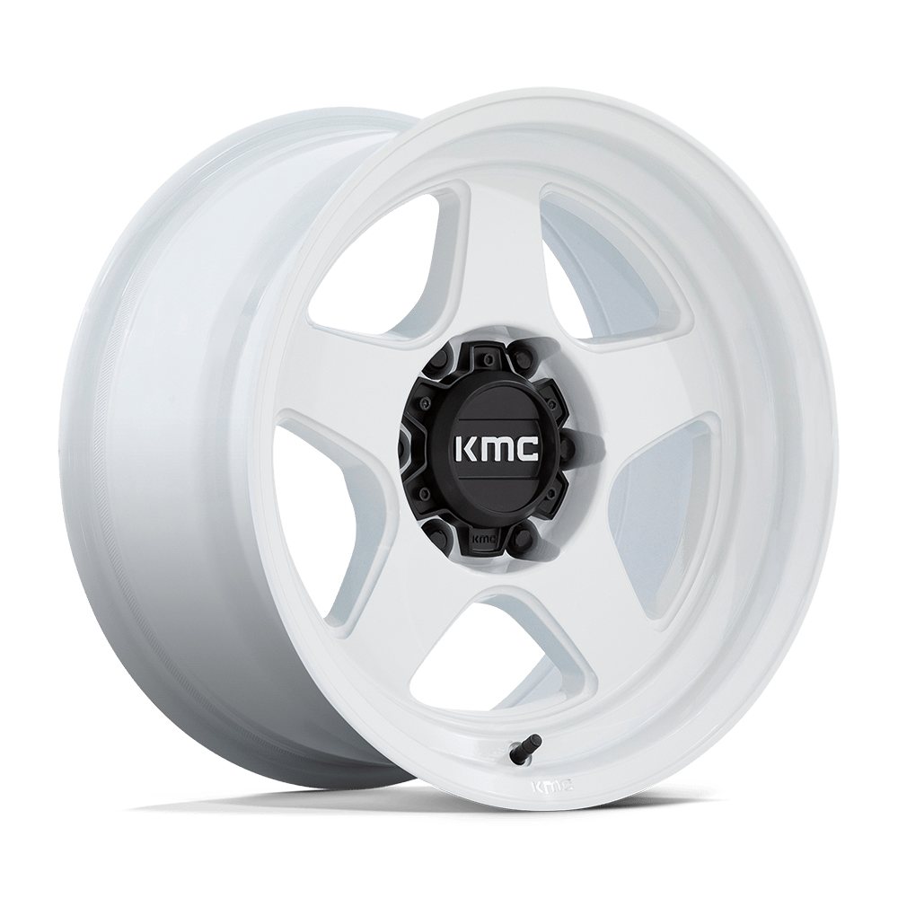 KMC KM728 LOBO GLOSS WHITE Wheel 17x8.5 6X139.7mm -10 106.1mm