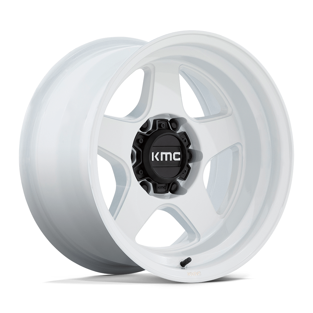KMC KM728 LOBO GLOSS WHITE Wheel 17x9 5X127mm -38 71.5mm