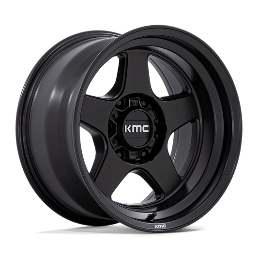 KMC KM728 LOBO MATTE BLACK Wheel 17x9 5X127mm -38 71.5mm