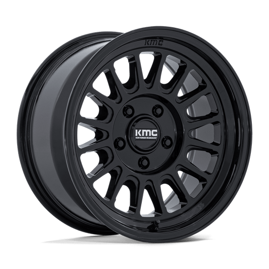 KMC KM733 IMPACT FFT GLOSS BLACK Wheel 17x8.5 5X127mm +25 71.5mm