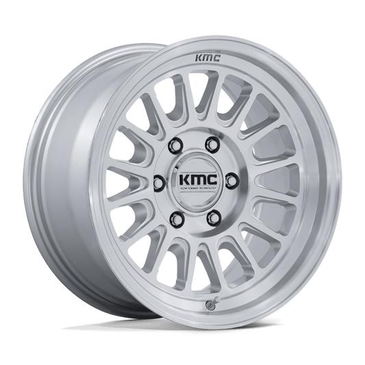 KMC KM733 IMPACT FFT GLOSS SILVER W/ MACHINED FACE Wheel 17x8.5 6X135mm +0 87.1mm