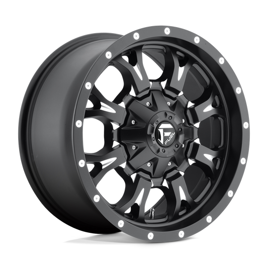 Fuel 1PC D517 KRANK MATTE BLACK MILLED Wheel 18x9 5X114.3/5X127mm +1 78.1mm