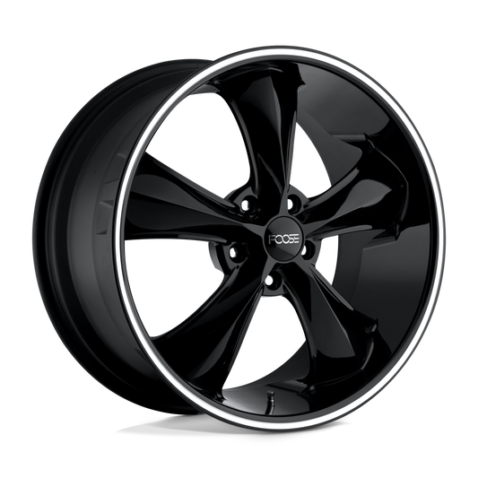 Foose 1PC F104 LEGEND GLOSS BLACK MILLED Wheel 18x8 5X114.3mm +1 72.56mm