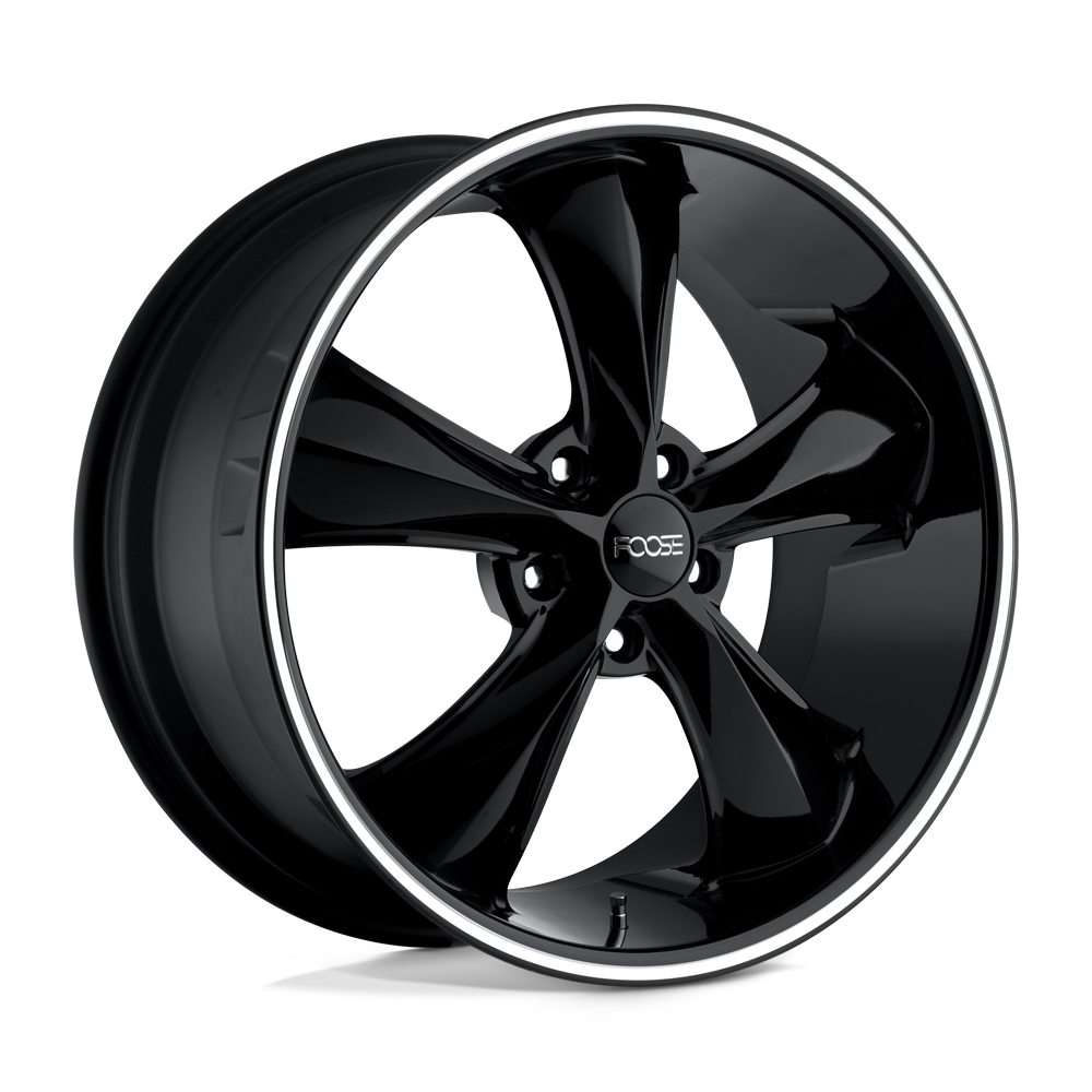 Foose 1PC F104 LEGEND GLOSS BLACK MILLED Wheel 18x9 5X114.3mm +7 72.56mm