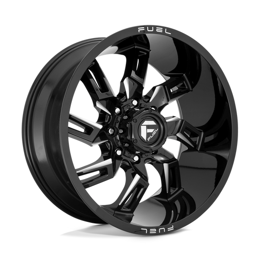 Fuel 1PC D747 LOCKDOWN GLOSS BLACK MILLED Wheel 22x10 5X127mm -18 71.5mm