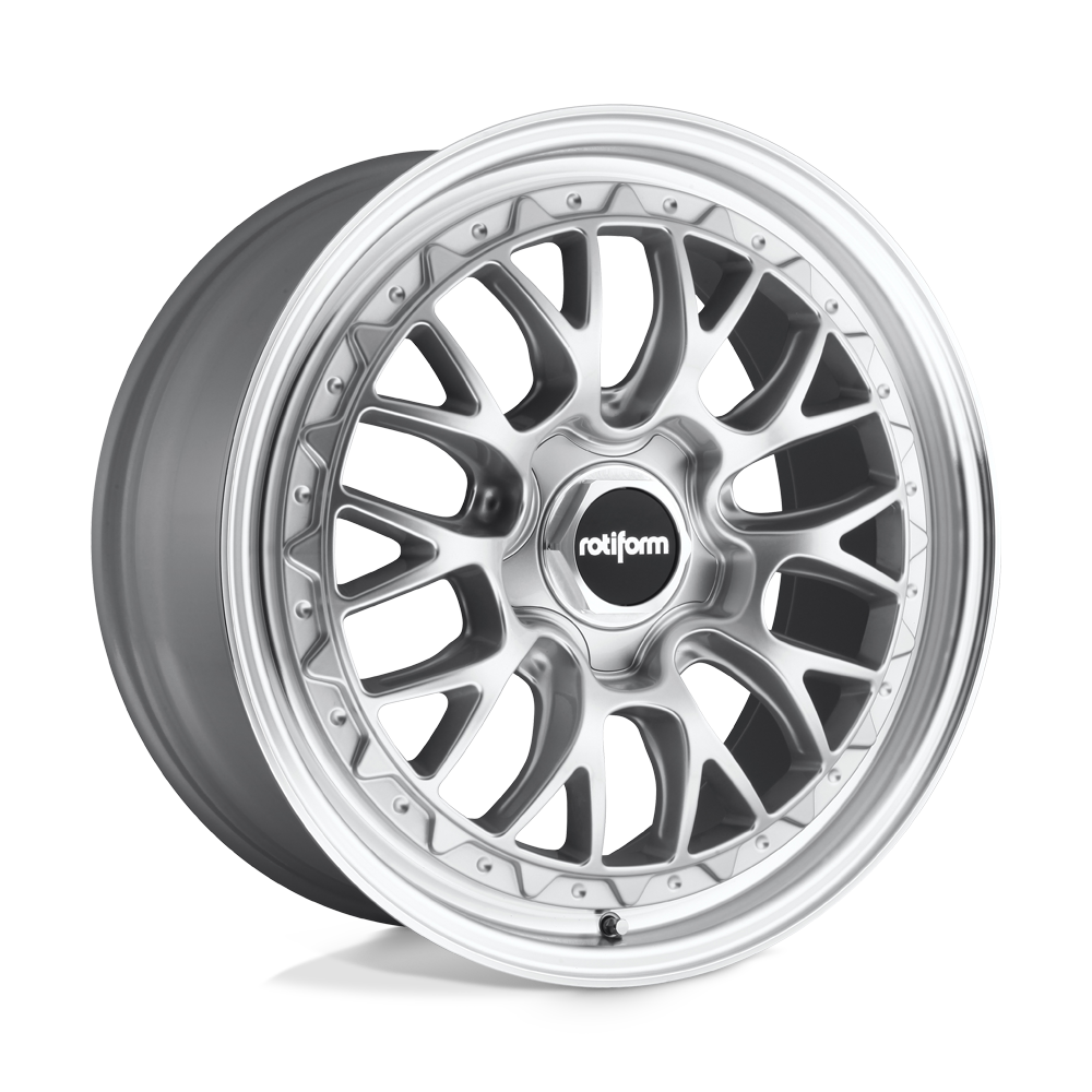 Rotiform R155 LSR GLOSS SILVER MACHINED Wheel 18x8.5 5X112mm +35 66.56mm