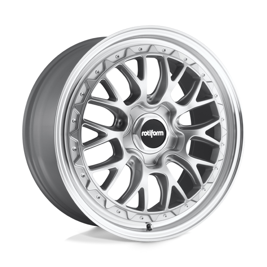 Rotiform R155 LSR GLOSS SILVER MACHINED Wheel 18x8.5 5X112mm +35 66.56mm