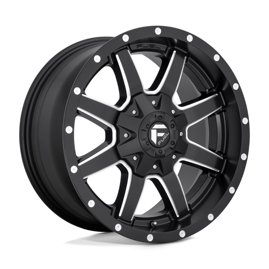 Fuel 1PC D538 MAVERICK MATTE BLACK MILLED Wheel 18x9 5X114.3/5X127mm -12 78.1mm