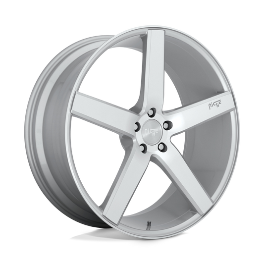 Niche 1PC M135 MILAN GLOSS SILVER MACHINED Wheel 18x8 5X114.3mm +40 72.56mm