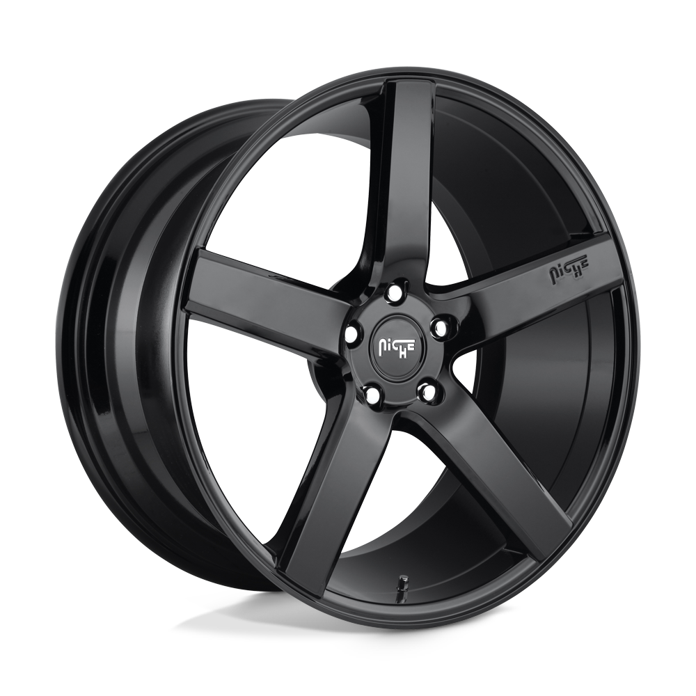 Niche 1PC M188 MILAN GLOSS BLACK Wheel 22x10 5X127mm +35 71.5mm