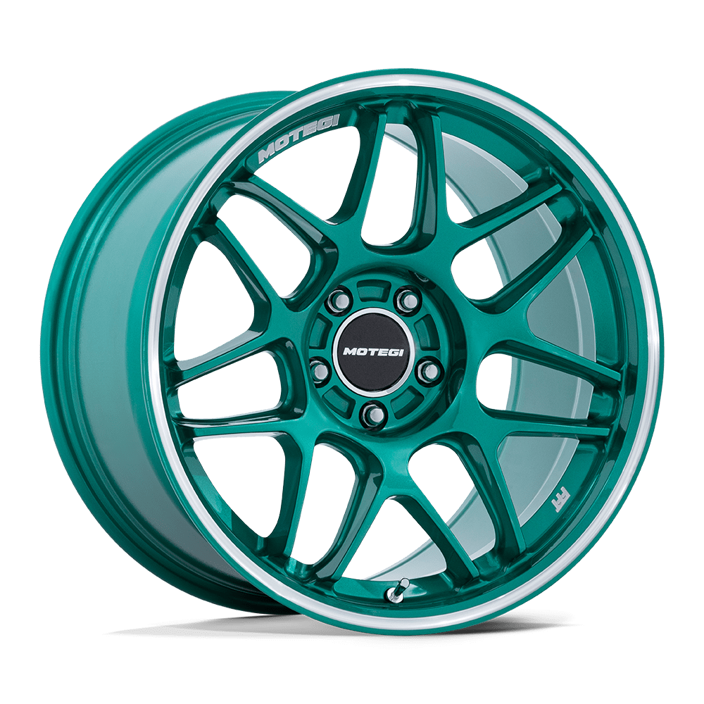 Motegi MR158 TSUBAKI HOKKAIDO GREEN W/ MACHINED LIP Wheel 18x9.5 5X114.3mm +15 72.56mm