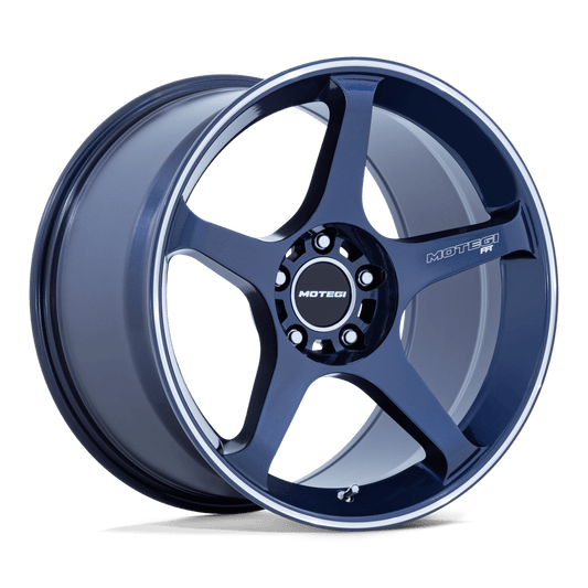 Motegi MR159 BATTLE V OBSIDIAN BLUE MACH LIP STRIPE Wheel 17x9.5 5X114.3mm +22 72.56mm