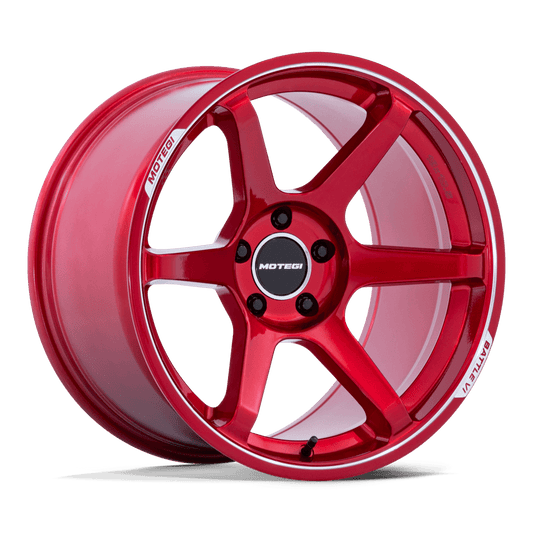 Motegi MR160 BATTLE VI CHERRY RED METALLIC W/ MCH LIP Wheel 18x9.5 5X114.3mm +25 72.56mm
