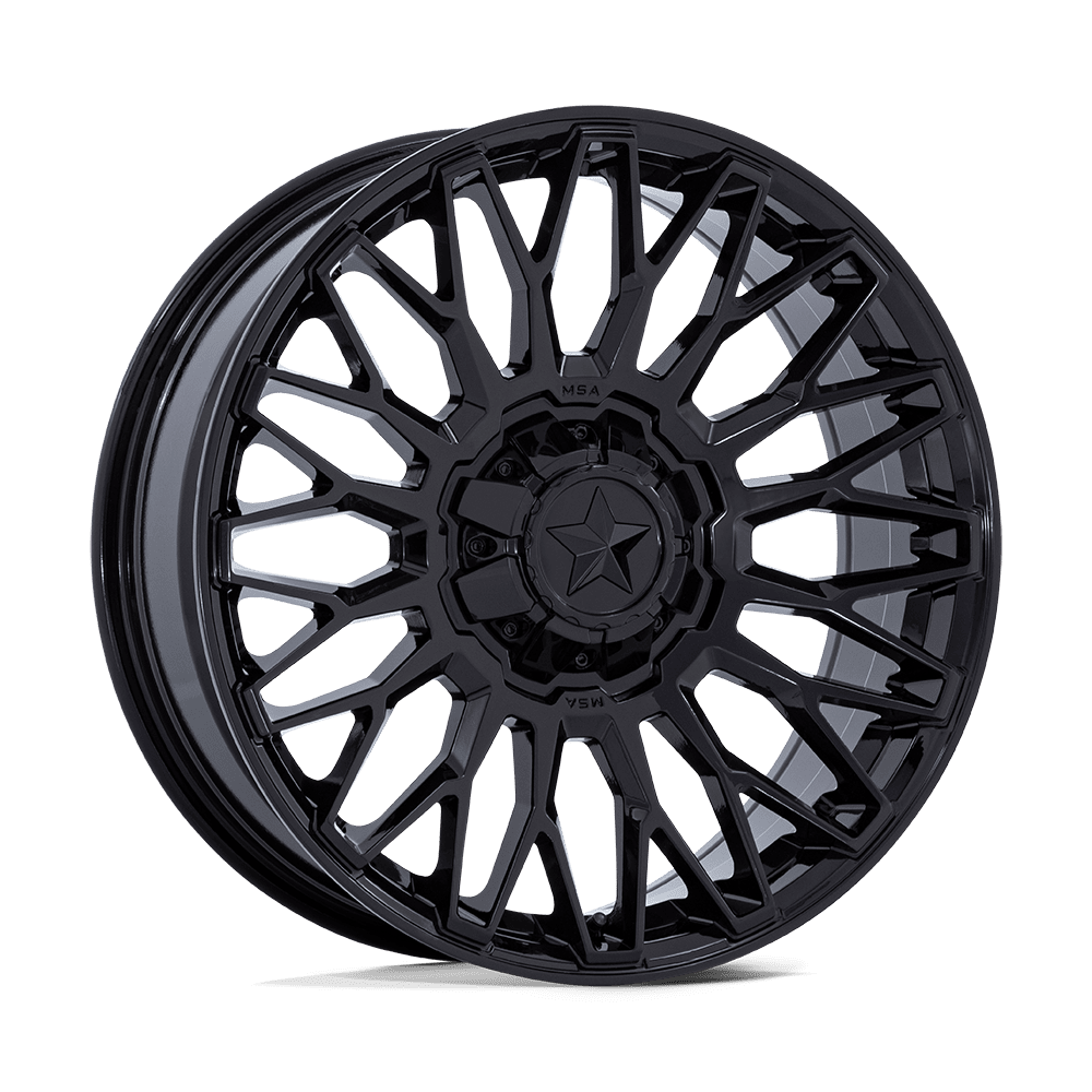 MSA Offroad Wheels M50 CLUBBER UTV GLOSS BLACK Wheel 20x7 5X114.3mm +0 72.56mm