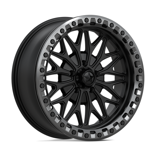 MSA Offroad Wheels MA53 BOLO UTV BEADLOCK MATTE BLACK W/ GL-GUNMETAL RG Wheel 18x7 5X114.3mm +10 72.56mm