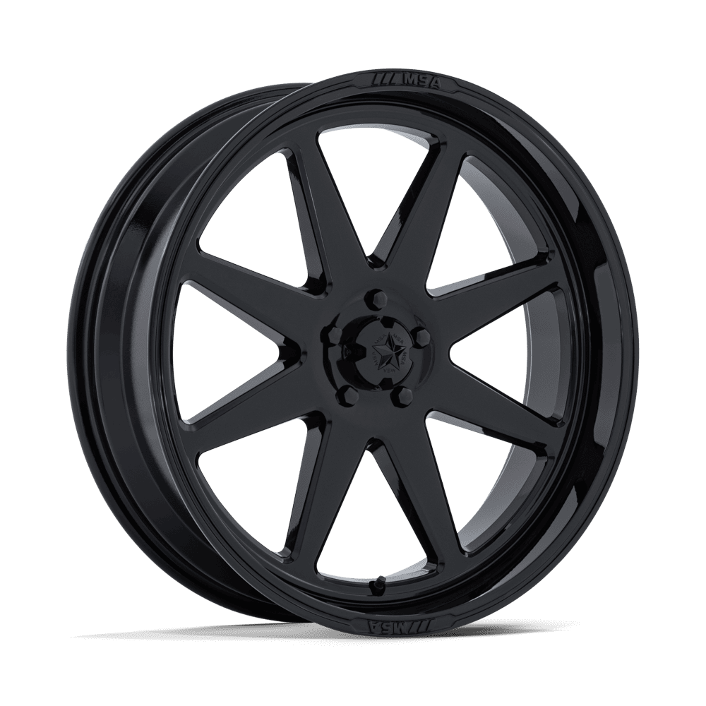 MSA Offroad Wheels M54 SPARK UTV GLOSS BLACK Wheel 22x7 5X114.3mm +0 72.56mm