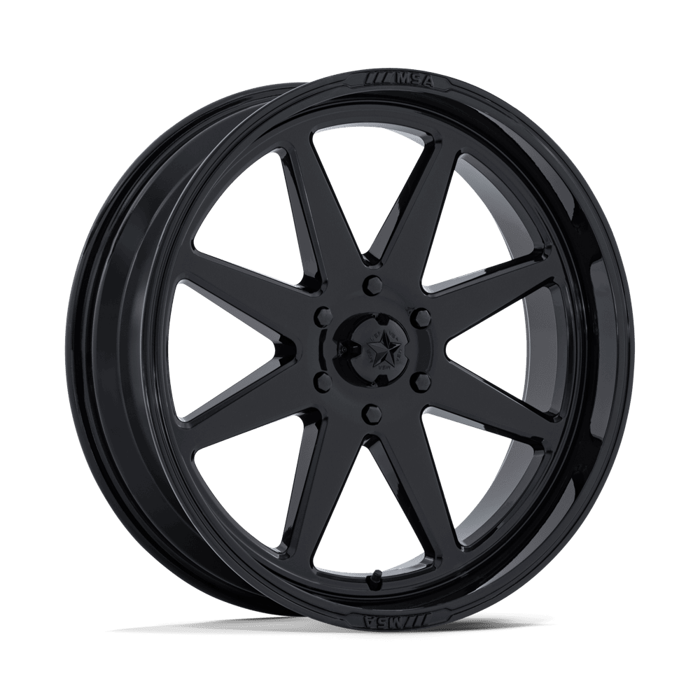 MSA Offroad Wheels M54 SPARK UTV GLOSS BLACK Wheel 22x7 6X139.7mm +0 100.3mm