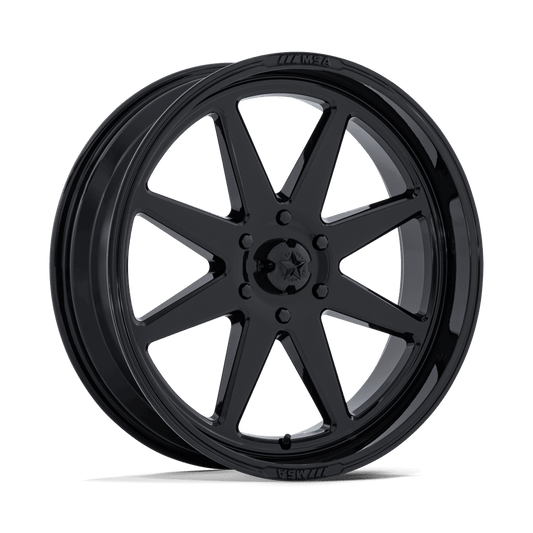 MSA Offroad Wheels M54 SPARK UTV GLOSS BLACK Wheel 22x7 6X139.7mm +0 100.3mm