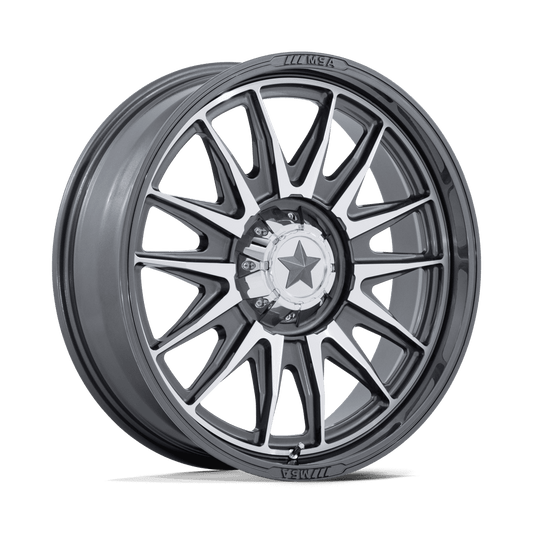 MSA Offroad Wheels M55 COMMANDER UTV PLATINUM W/ MACHINED FACE Wheel 24x7 5X114.3mm +0 72.56mm