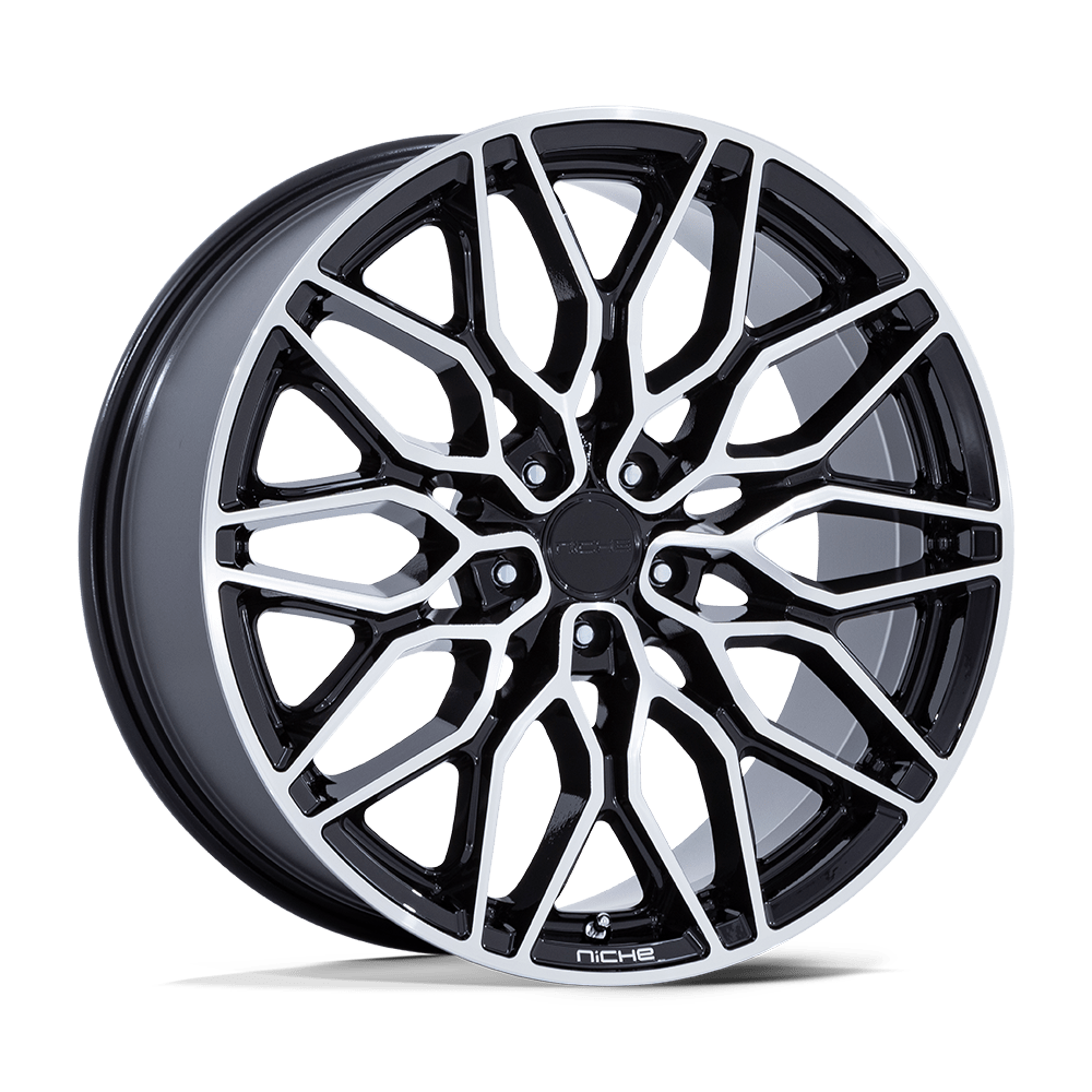 Niche 1PC NC277 CALABRIA 5 GLOSS BLACK MACHINED Wheel 20x9 5X112mm +45 66.56mm