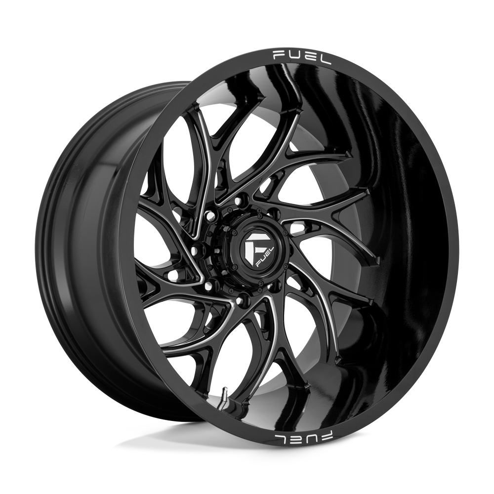 Fuel 1PC D741 RUNNER GLOSS BLACK MILLED Wheel 20x10 8X180mm -18 124.2mm