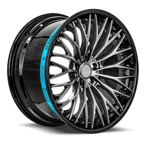 Sentali Barrel Forged SB1 20x10.5 5x120 35 Gloss Black Lip / Matte Gunmetal Centre