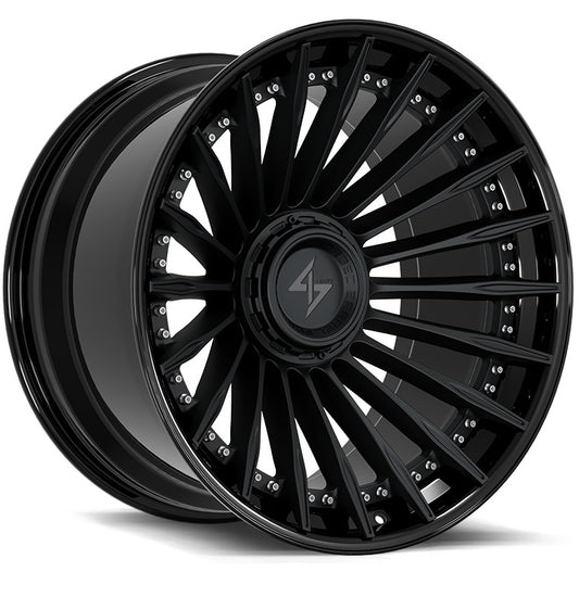 SENTALI BFX BFX1 24x12 8x165.1/8x180 -44 Gloss Black Lip / Matte Black Centre