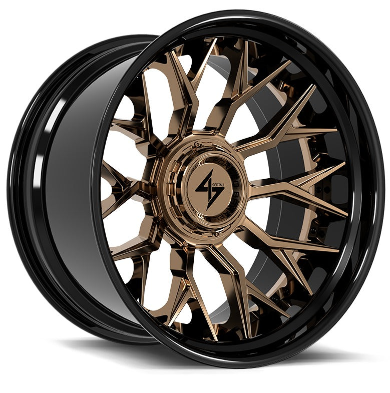 SENTALI BFX BFX2 22x12 8x165.1/8x170 -44 Gloss Black Lip / Bronze Centre