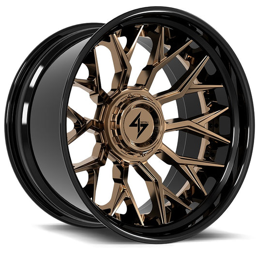 SENTALI BFX BFX2 22x12 8x165.1/8x170 -44 Gloss Black Lip / Bronze Centre