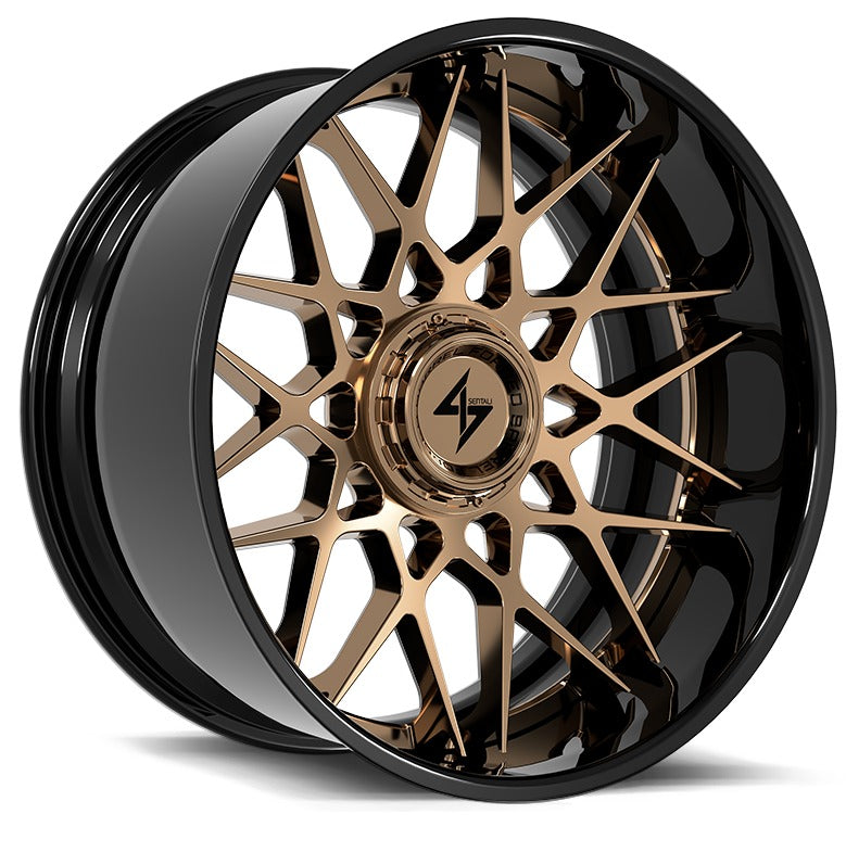 SENTALI BFX BFX5 22x10 8x165.1/8x180 -24 Gloss Black Lip / Gloss Bronze Centre