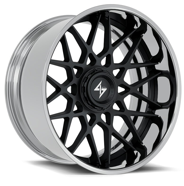 SENTALI BFX BFX5 22x12 8x165.1/8x170 -44 Polished Lip / Gloss Black Centre