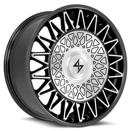 Sentali Luxx Crown   24x10 5x130 10 Gloss Black Machined