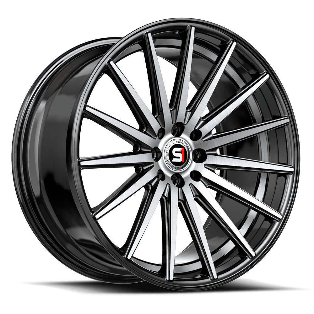 SPEC-1 RACING SP-69 17x7.5 5x114.3/5x100 42 Gloss Black Machined / Undercut