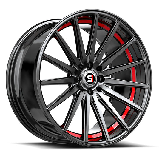 SPEC-1 RACING SP-69 17x7.5 5x114.3/5x120 42 Gloss Black / Red Under Cut