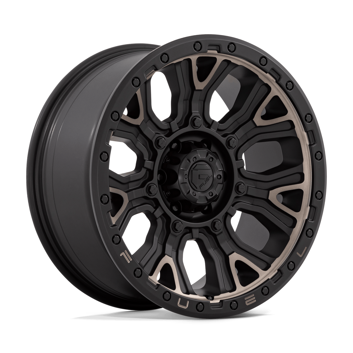 Fuel 1PC D824 TRACTION MATTE BLACK W DOUBLE DARK TINT Wheel 20x9 6X139.7mm +1 106.1mm
