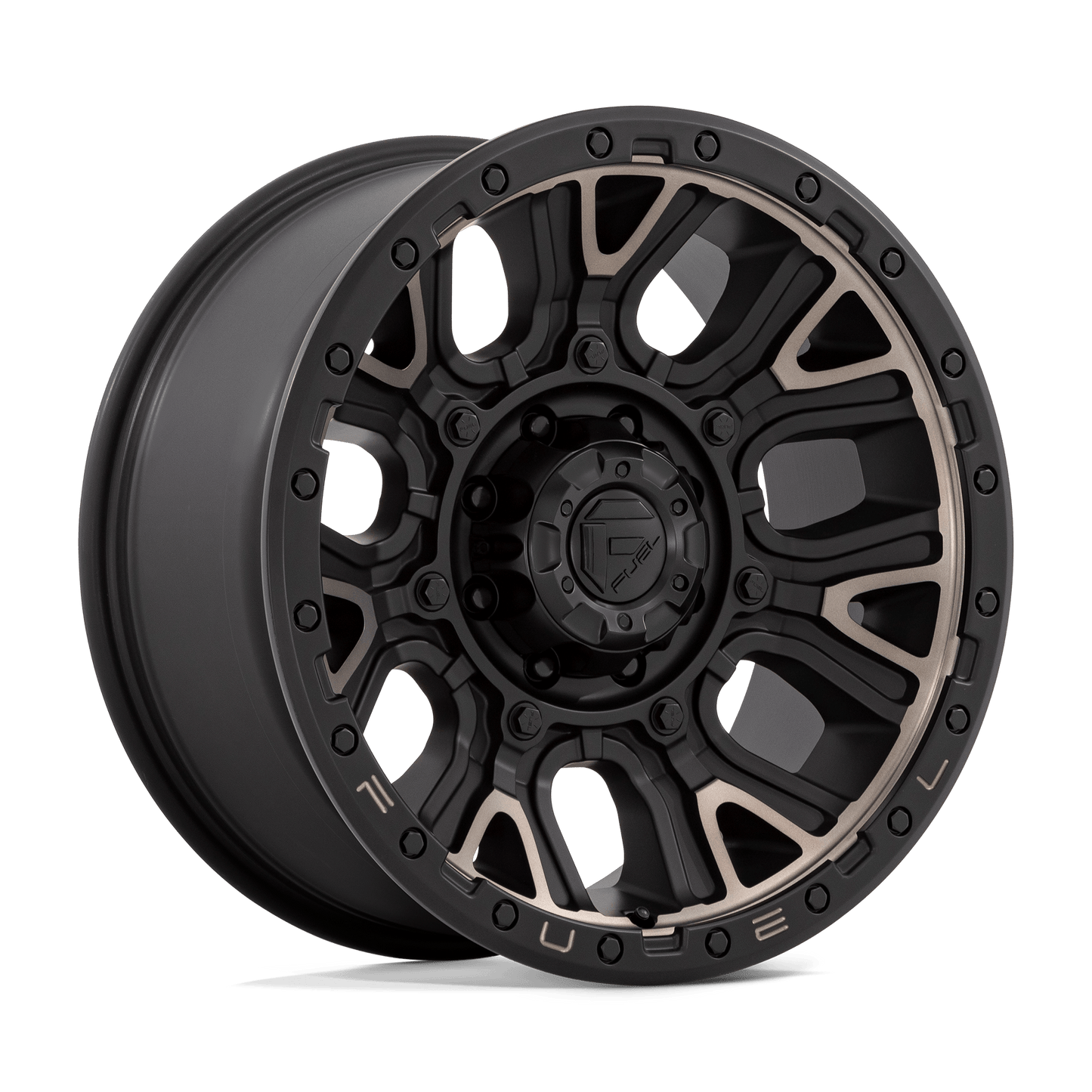 Fuel 1PC D824 TRACTION MATTE BLACK W DOUBLE DARK TINT Wheel 20x9 8X170mm +1 125.1mm