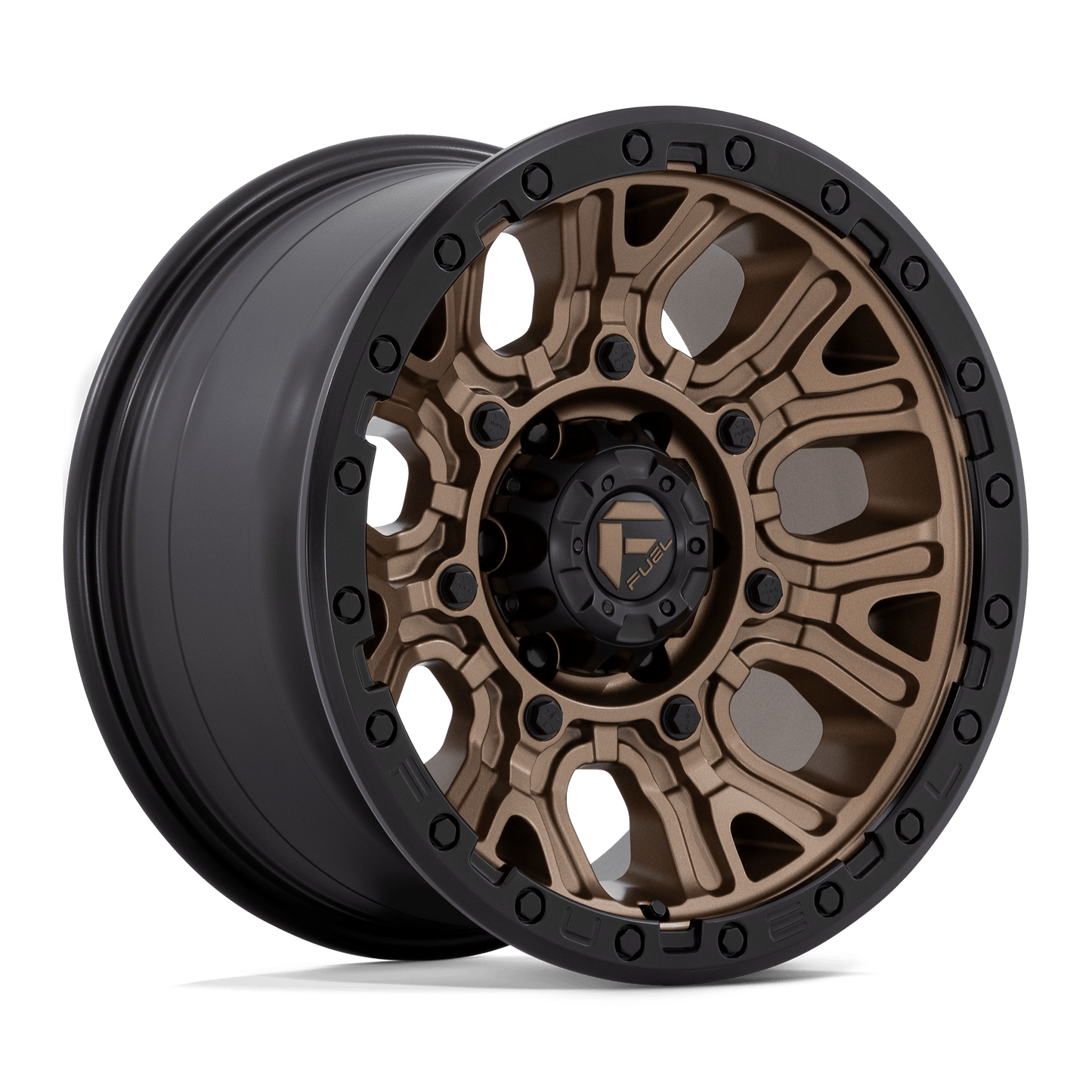 Fuel 1PC D826 TRACTION MATTE BRONZE W/ BLACK RING Wheel 17x9 6X139.7mm +1 106.1mm