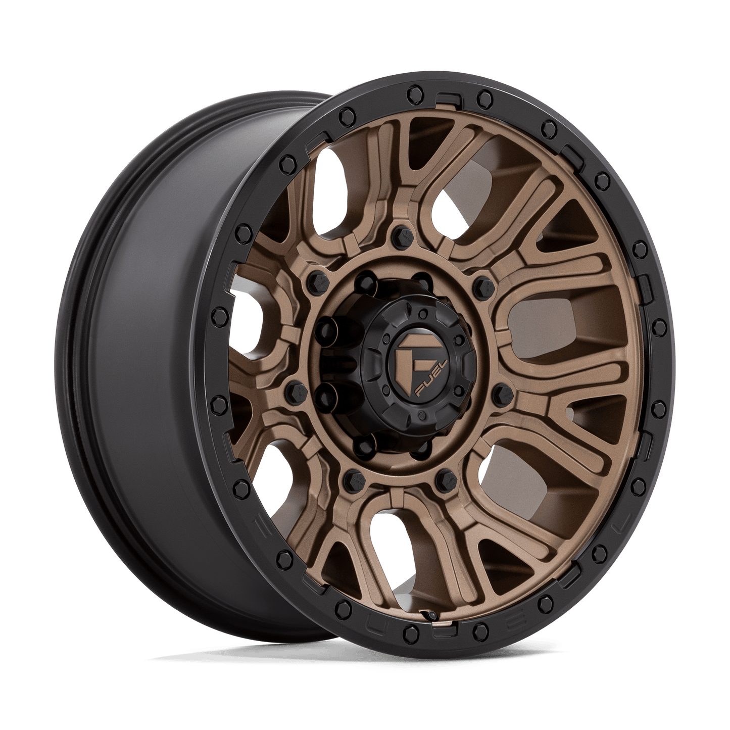 Fuel 1PC D826 TRACTION MATTE BRONZE W/ BLACK RING Wheel 20x9 8X180mm +1 124.2mm