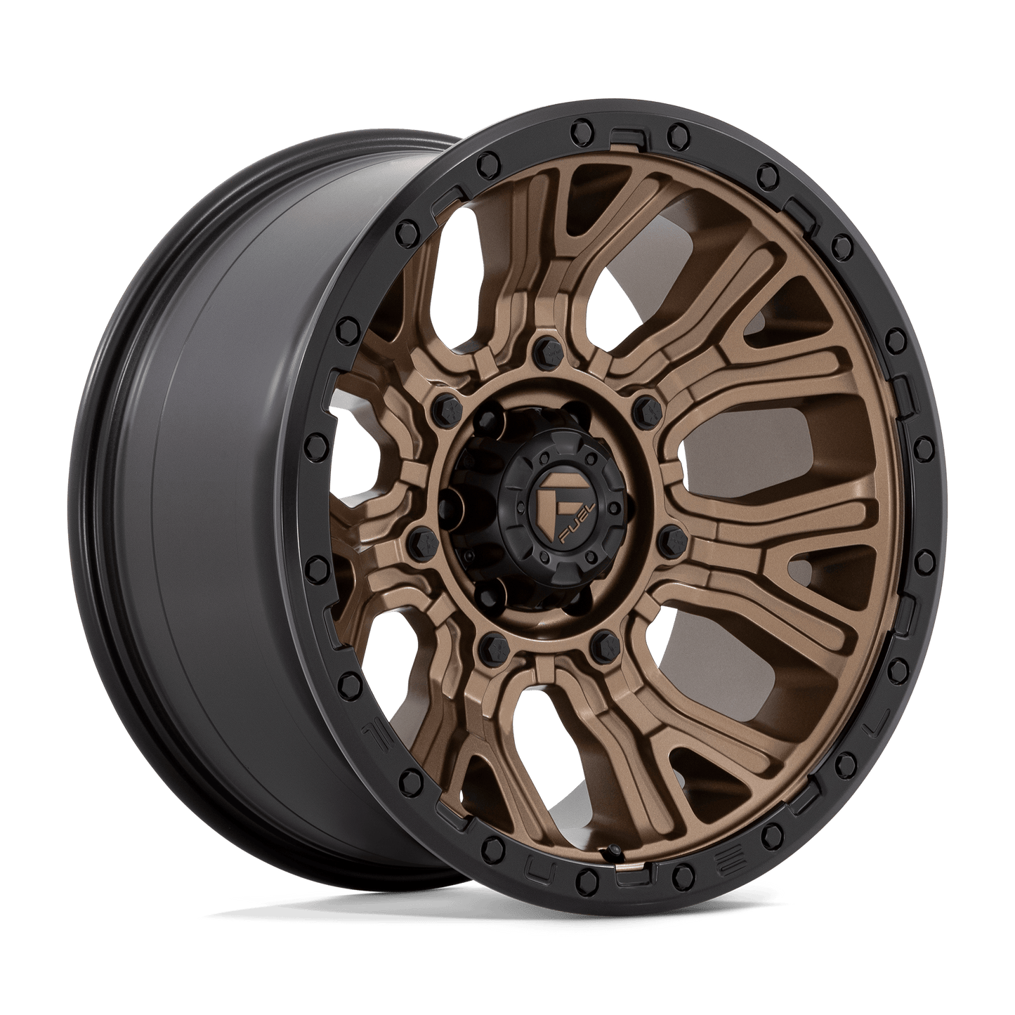 Fuel 1PC D826 TRACTION MATTE BRONZE W/ BLACK RING Wheel 20x10 6X139.7mm -18 106.1mm