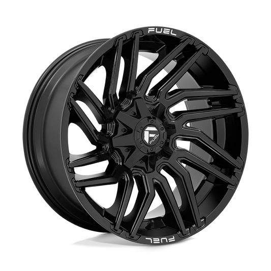 Fuel 1PC D776 TYPHOON GLOSS BLACK Wheel 22x10 8X180mm -18 124.2mm