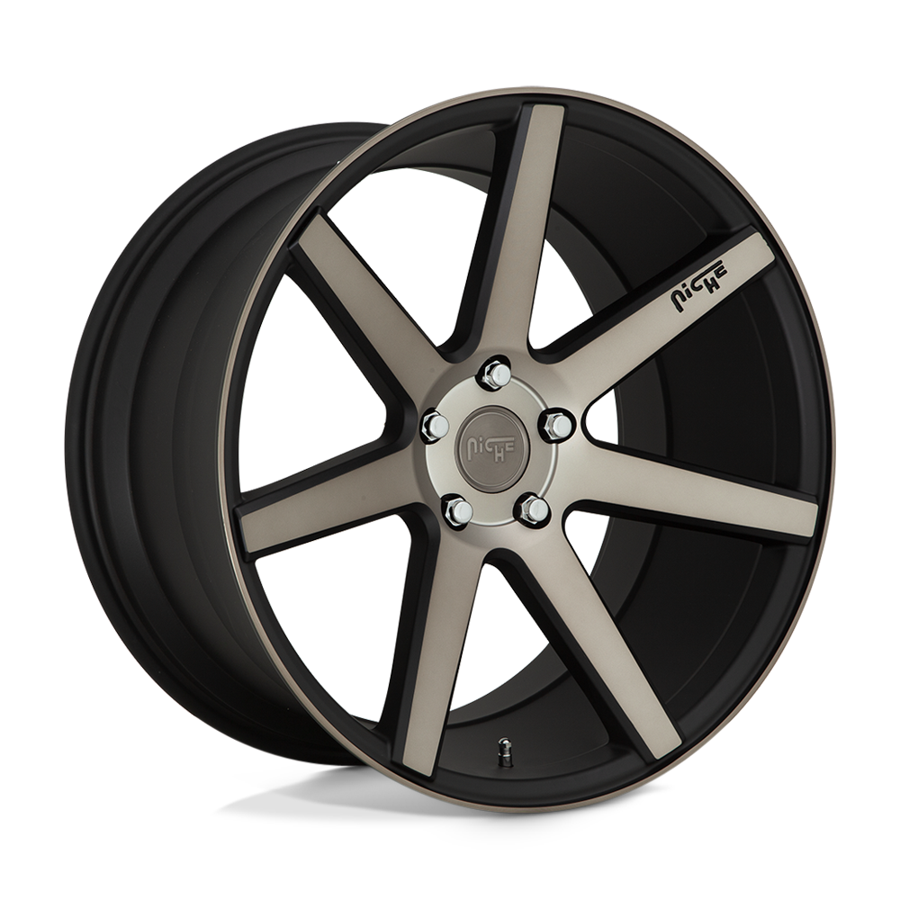 Niche 1PC M150 VERONA MATTE BLACK MACHINED Wheel 18x8 5X114.3mm +40 72.56mm