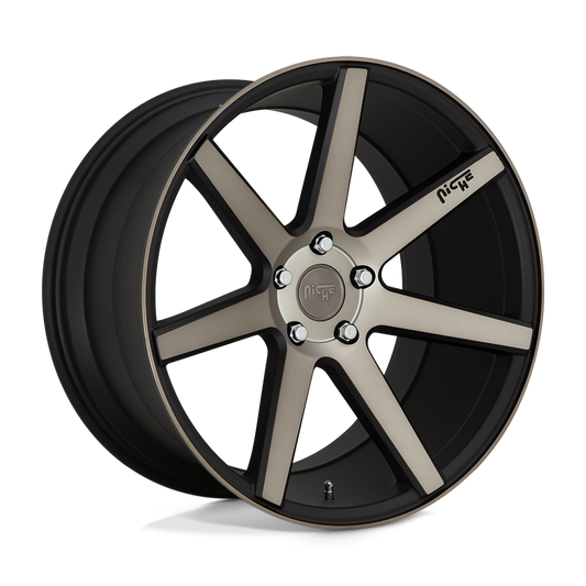 Niche 1PC M150 VERONA MATTE BLACK MACHINED Wheel 18x8 5X114.3mm +40 72.56mm
