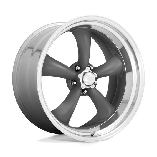 American Racing Vintage VN215 CLASSIC TORQ THRUST II MAG GRAY W/ MACHINED LIP Wheel 17x9.5 5X127mm +8 83.06mm
