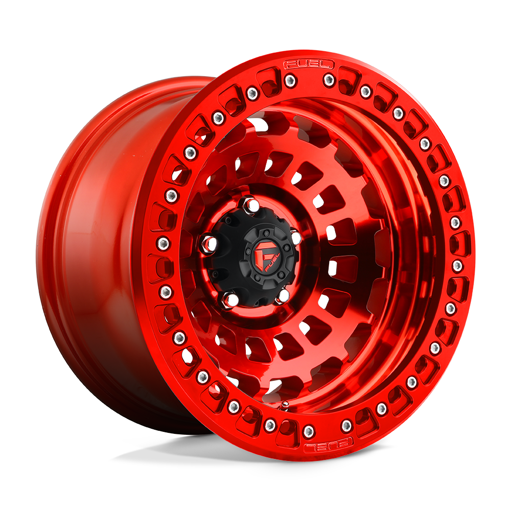 Fuel 1PC D100 ZEPHYR BEADLOCK CANDY RED Wheel 17x9 6X139.7mm -15 106.1mm