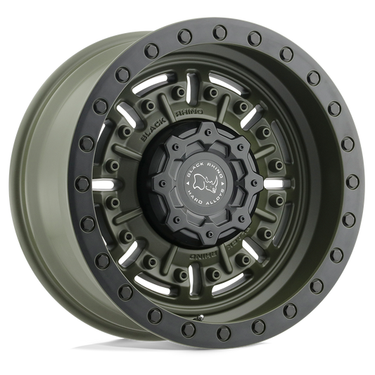 Black Rhino Hard Alloys ABRAMS OLIVE DRAB GREEN Wheel 17x8.5 6X139.7mm +0 112.1mm