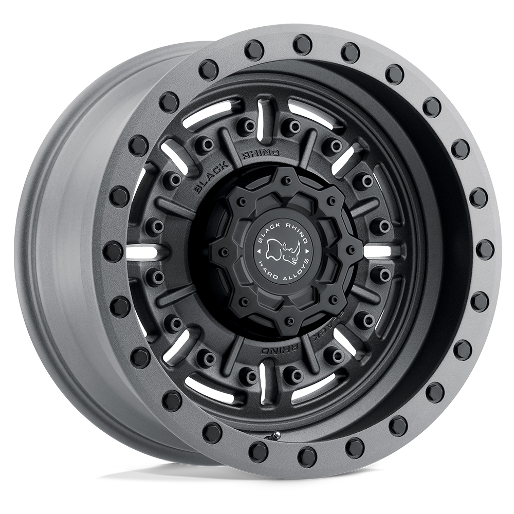 Black Rhino Hard Alloys ABRAMS TEXTURED MATTE GUNMETAL Wheel 18x9.5 6X139.7mm +12 112.1mm